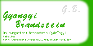 gyongyi brandstein business card